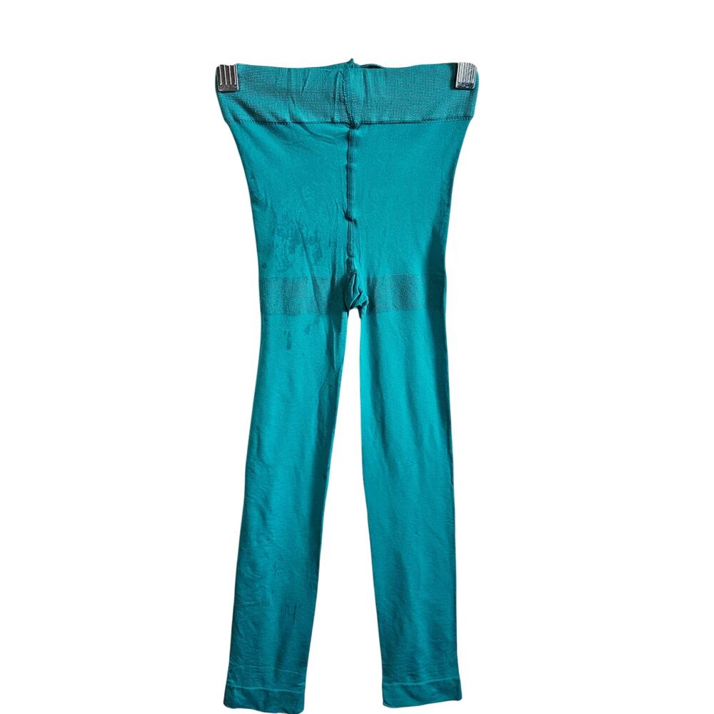 Snag Big Kids Footless Tights Solid Teal Blue Green Layering Size A/B Age 10+